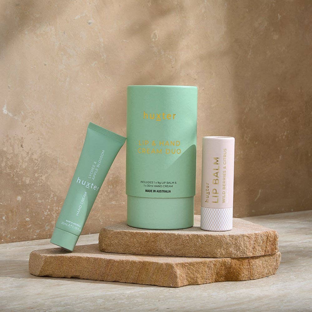 Lip &amp; Hand Cream Duo - Green - Lychee &amp; Apple Blossom