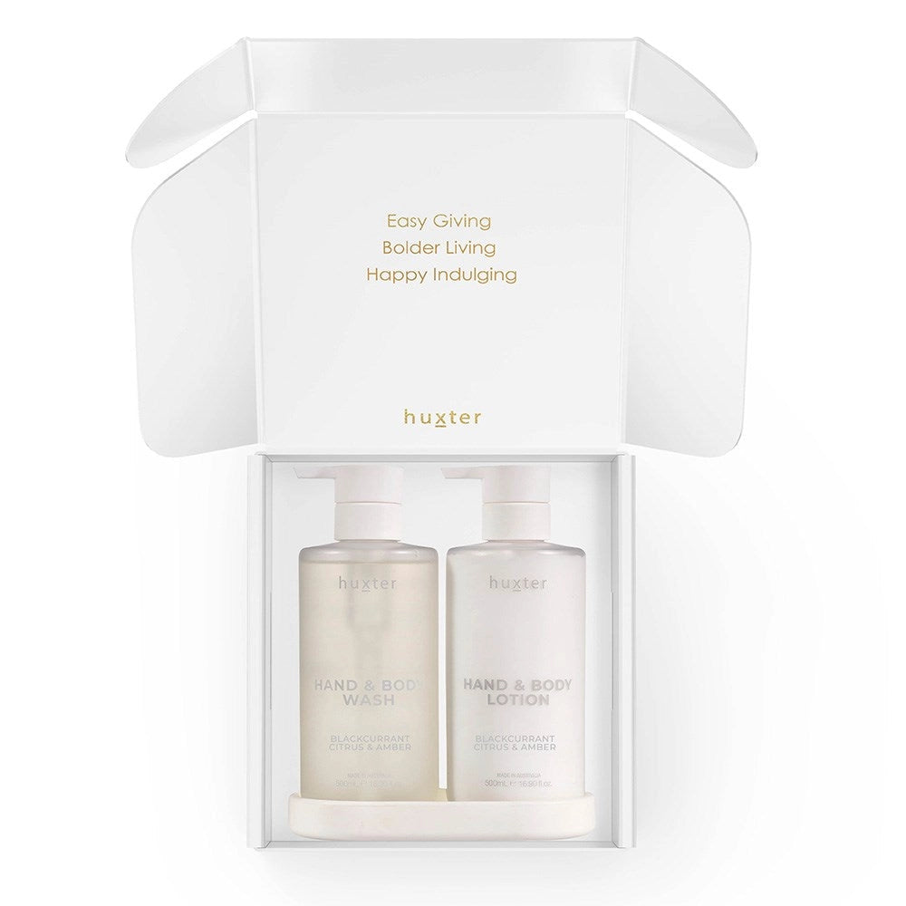 Huxter | Limited Xmas Edition Wash &amp; Lotion Gift Set - Blackcurrant, Citrus &amp; Amber