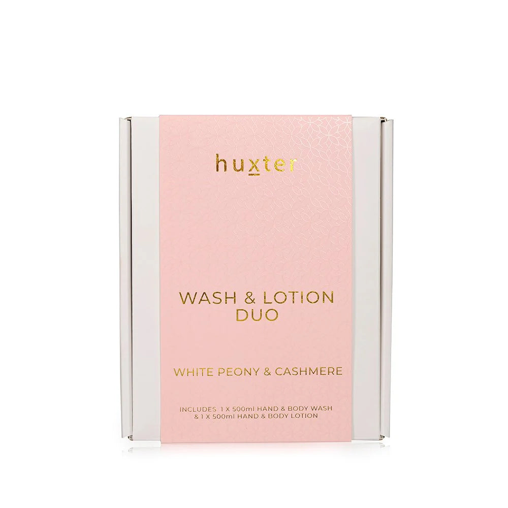 Huxter | Wash & Lotion Duo  - White Peony & Cashmere