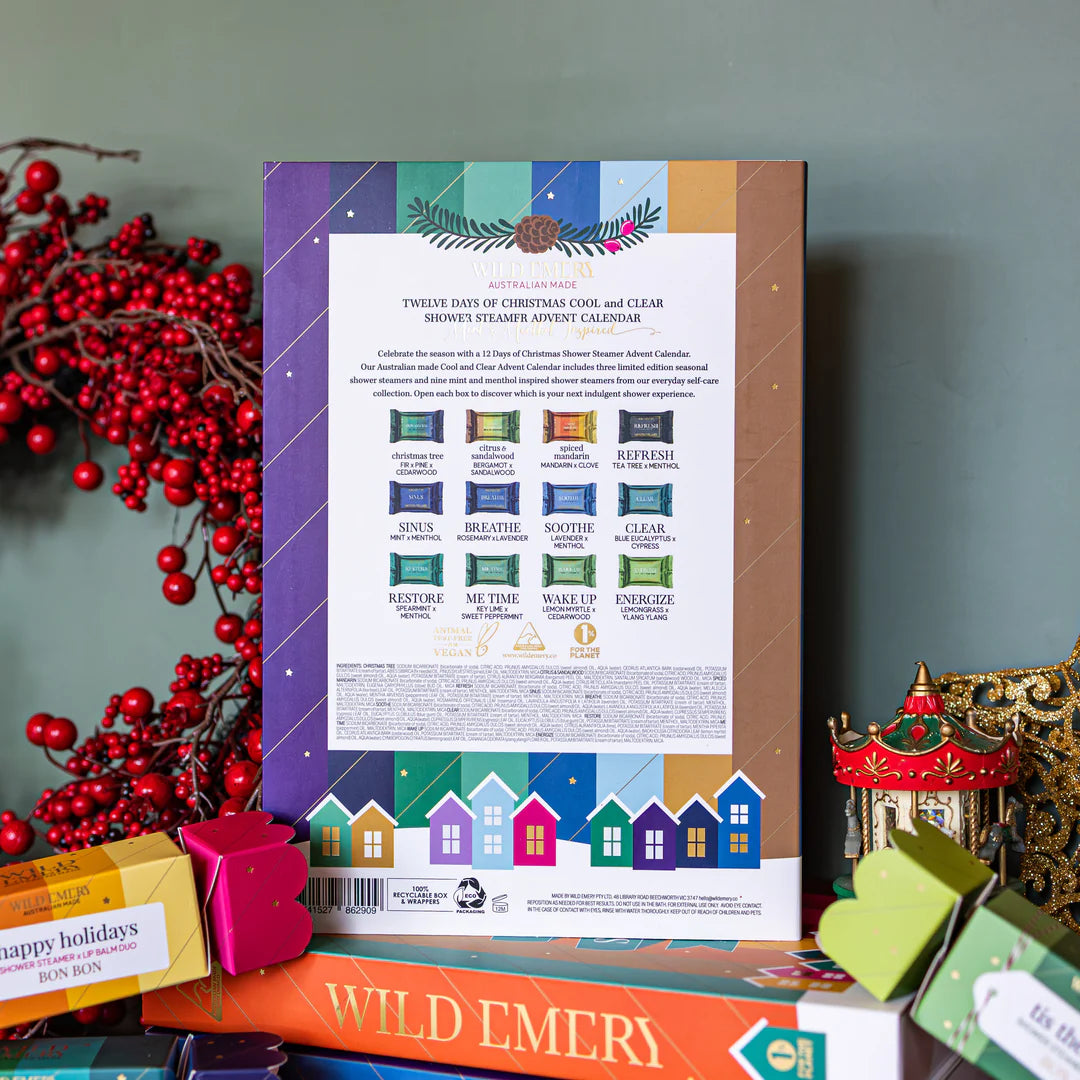 Wild Emery | 12 Days of Christmas Shower Steamer Set COOL &amp; CLEAR
