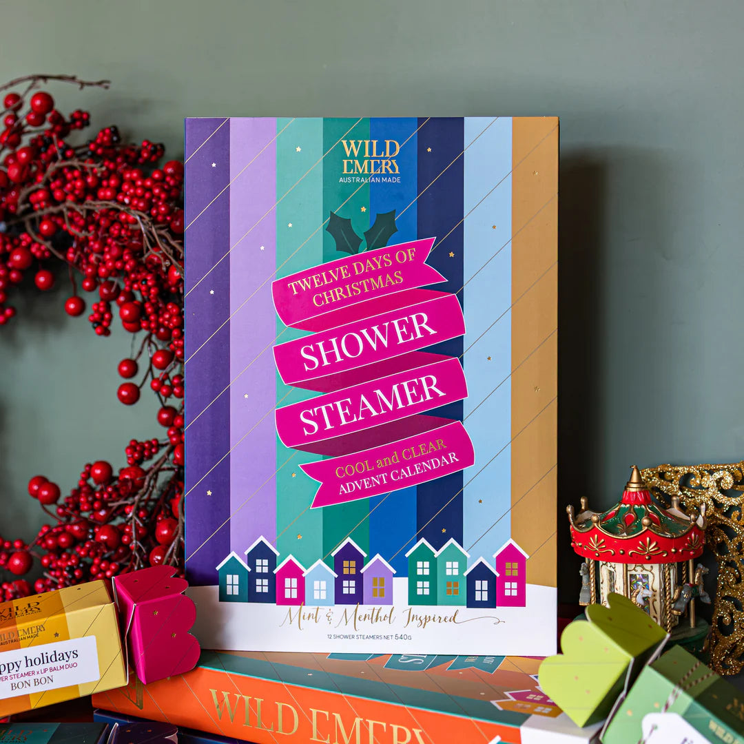 Wild Emery | 12 Days of Christmas Shower Steamer Set COOL &amp; CLEAR