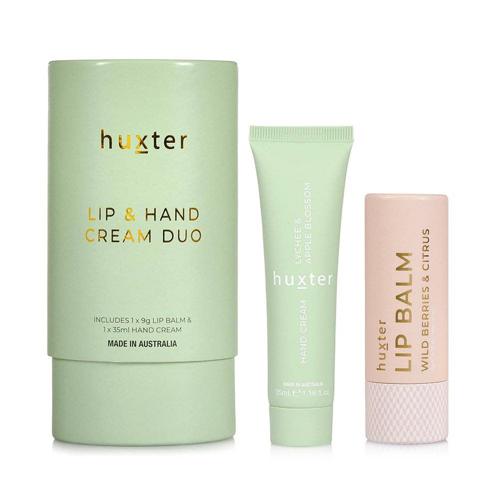 Lip &amp; Hand Cream Duo - Green - Lychee &amp; Apple Blossom