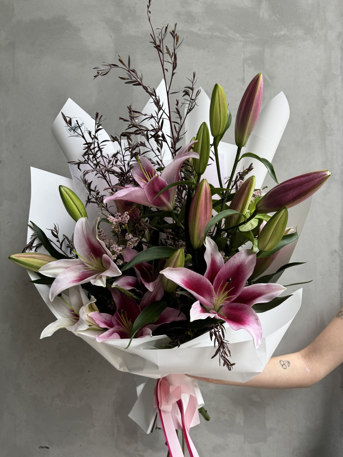 Sweet Love | Pink Oriental Lily Bouquet